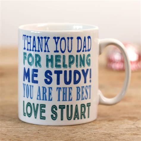 Personalised Dad S Thank You Mug By Snapdragon