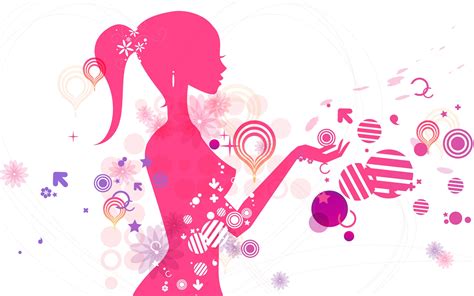 girl silhouette pink wallpaper hd vector  wallpapers images