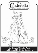 Cinderella Cleaning Coloring Pages Disney Choose Board Printable sketch template