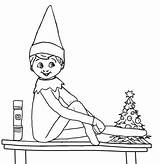 Elf Shelf Coloring Pages Printable Sheets Printables sketch template