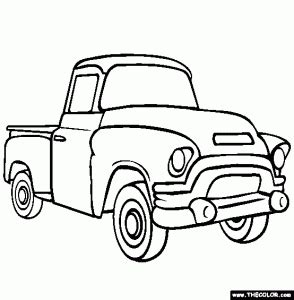 coloring pages trucks pickup truck printable monster truck coloring