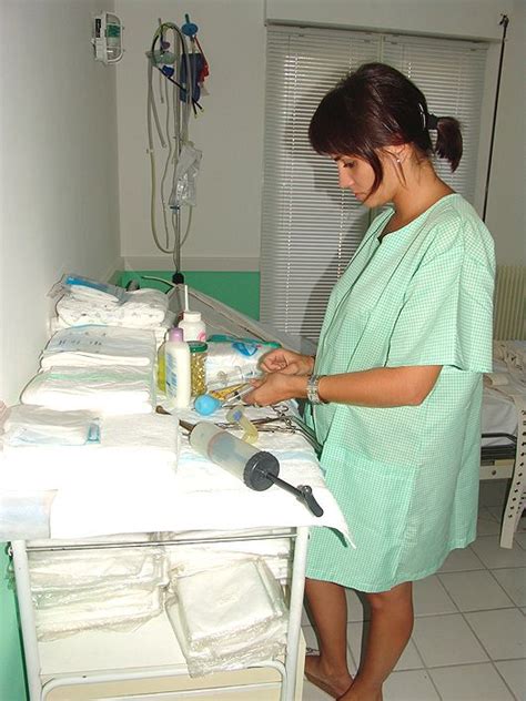nurse preparation enema and lots of diapers enema