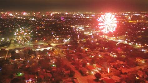drone video shows spectacular fireworks displays    city kenscom
