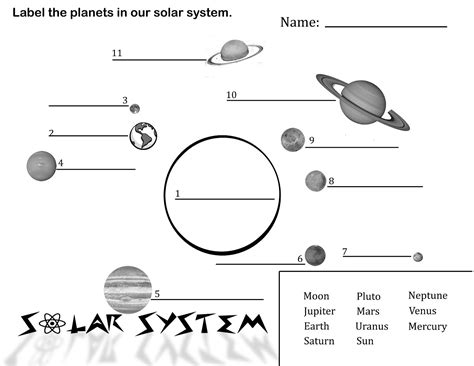 printable picture solar system sergios classroom printables