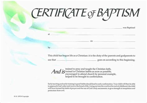 christian baptism certificate template unique baptism certificate