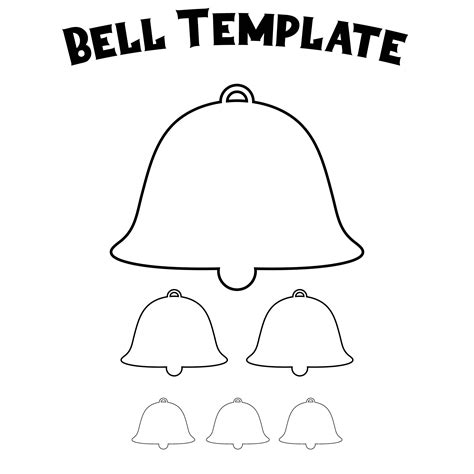 christmas bell template printable     printablee