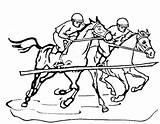 Race Corrida Colorir Cavalo Cavalli Carreras Caballo Imprimir Saltano sketch template