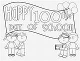 Coloring School 100th Pages 100 Days Printable Happy Printables Sheets Print Popular Kids Choose Board Coloringhome sketch template