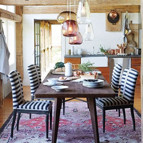 rug  table dining chairs striped dining chairs dining room