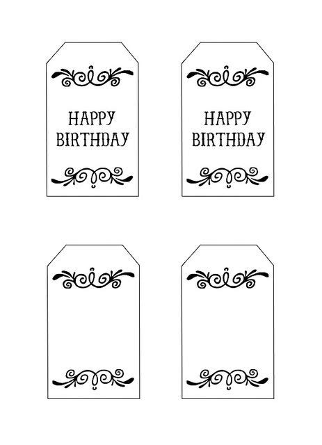 birthday tags images  pinterest  printables