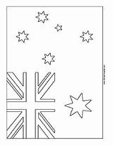 Flag Australian Australia Coloring Printable Flags Pages Para Bandera Colorear Kids Crafts Drawing Template Blank Animals Activities Preschool Clipart Choose sketch template