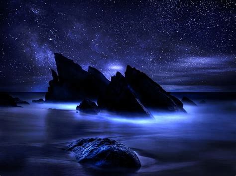 midnight dark night oceanscape abstract photography hd wallpaper luna