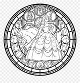 Stained Glass Coloring Pages Beauty Beast Christmas Clipart Combine Suitable Adult Pinclipart sketch template