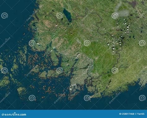 southwest finland finland  res satellite  legend stock photo image  lohja geography