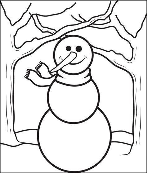 printable snowman coloring page  kids snowman coloring pages