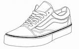 Vans Coloring Shoes Drawing Shoe Sneakers Pages Sneaker Skool Old Sketch Van Converse Color Clipart Template Drawings Draw Adidas Footwear sketch template