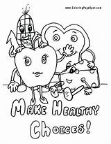 Coloring Pages Healthy Nutrition Health Food Kids Good Protein Printables Body Choices Related Eating Colouring Sheets Habits Printable Color Getcolorings sketch template