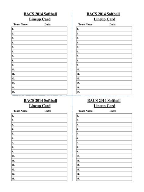 softball lineup template   form fill   sign printable