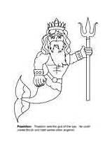 Coloring Greek Poseidon Pages Gods Zeus Kids Ws Olympians sketch template