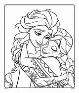 Elsa Crayola Hugging Elsia Annia Tiana sketch template
