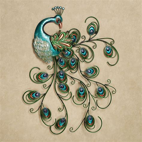 bedazzle your walls with the pretty peacock indoor outdoor metal wall
