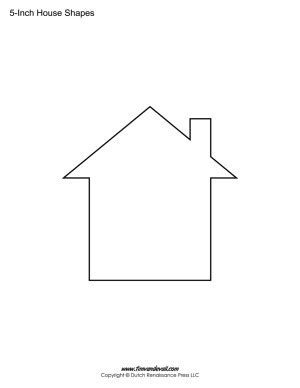 house templates  blank house shape pdfs