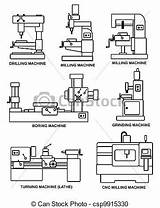 Machine Cnc Clipart Milling Lathe Icon Tools Clip Icons Logo Stock Engineering Graphic Shop Clipground Line Illustration Set Choose Board sketch template