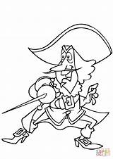 Coloring Pages Musketeer Cartoon sketch template