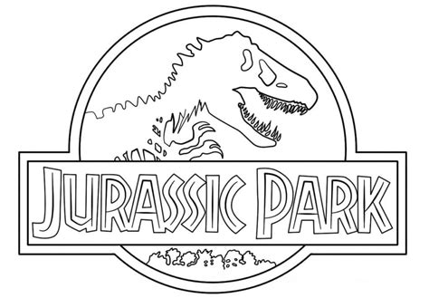 jurassic park logo coloring page  print  color
