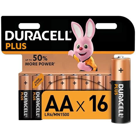 Duracell Plus Aa Alkaline Batteries 1 5v Lr6 Mn1500 16 Pack Shop