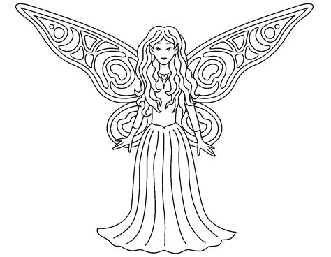 beautiful fairy coloring pages coloring home