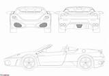 Drawings Blueprints Line Cars Ferrari Car Spider Bhp Team Post F430 Deleted Remove Again Tags Reider 2008 sketch template