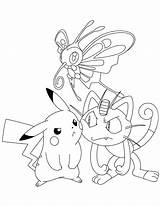 Pokemon Coloring Pages Pikachu Printable Sheets Kids Meowth Cute Colouring Pdf Print Cartoon Tegning Book Picgifs Adult Tegninger Books Snorlax sketch template