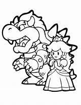 Coloring Bowser Pages Clipart Dry Library Peach sketch template