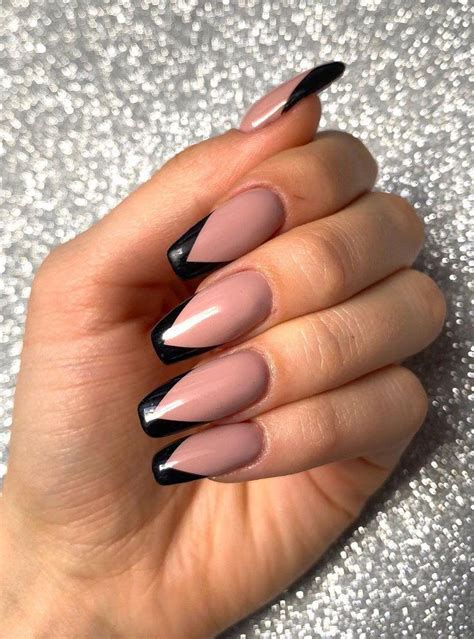 50 pretty black french tip nails you must try page 35