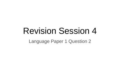 revision session  aqa language paper  question  teaching resources