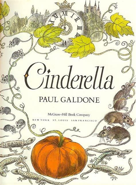 cinderella title page  paul galdone cinderella book fairytale