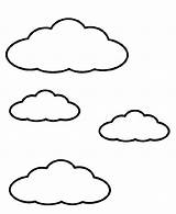 Cloud Printable Clip Coloring sketch template