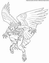 Bing Harpies Coloring Pages Line Adult sketch template