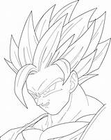 Goku Ssj2 Fase Getdrawings Dragon Lineart Lasimagenesdegoku sketch template