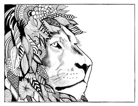 lion coloring page printable adult coloring page art print etsy