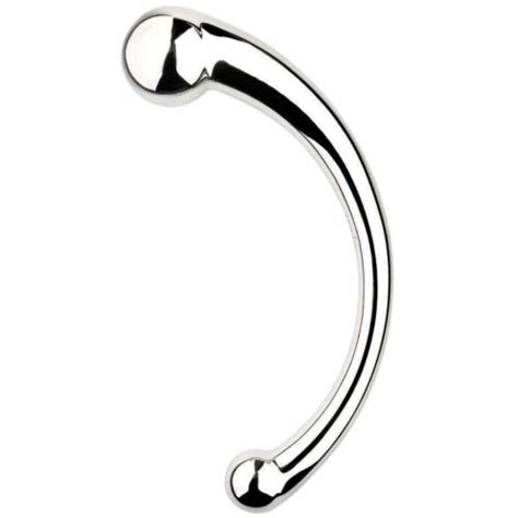 Stainless Steel Curved Prostate Massager Wand G Point P Point Anal