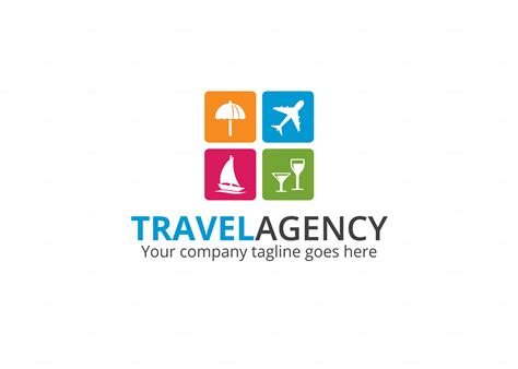travel agency logo logo templates  creative market