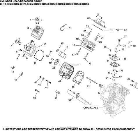 hp kohler engine parts diagram kohler ch  loftin   hp   kw parts diagram