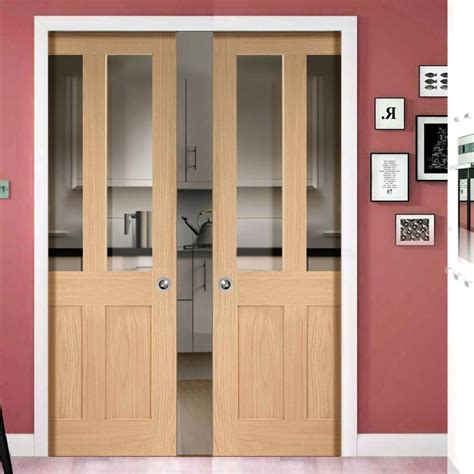 bespoke malton oak shaker p  glazed double pocket door pocket doors shaker style