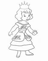 Coloring Princess Pages Dress Dolls Little sketch template