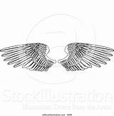 Wings Coloring Feathered Open Two Illustration Vector Atstockillustration Buy sketch template