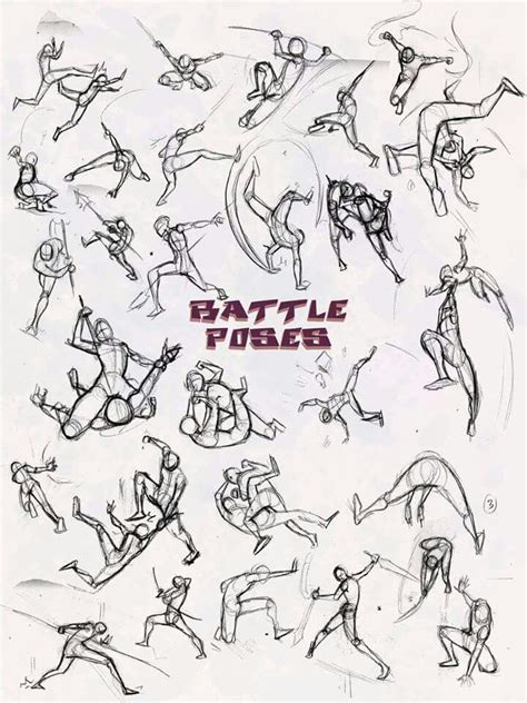 battle poses action pose reference figure drawing reference anatomy reference drawing