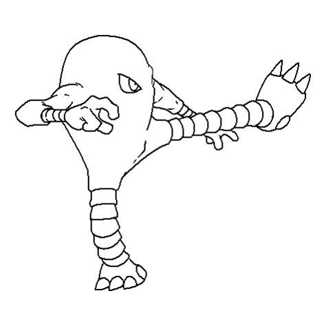 hitmonlee coloring page  nikki  garrett  deviantart