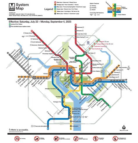 navigating washington dcs metro system metro map